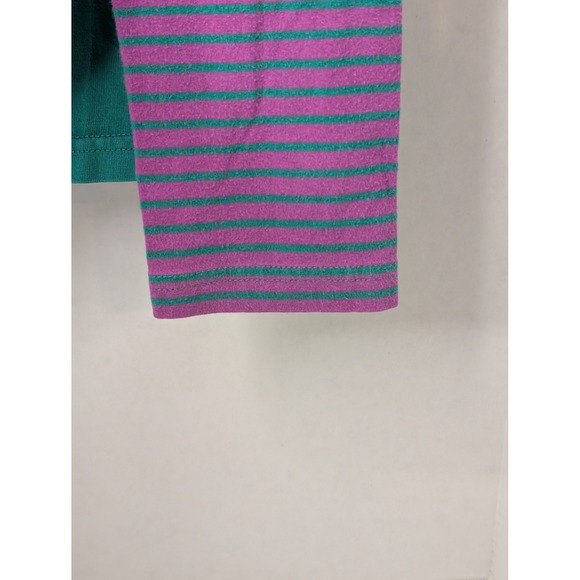 Hanna Andersson Girls Green Flower Applique Layered Long Sleeve Tee Shirt 140 - Picture 5 of 8